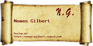 Nemes Gilbert névjegykártya